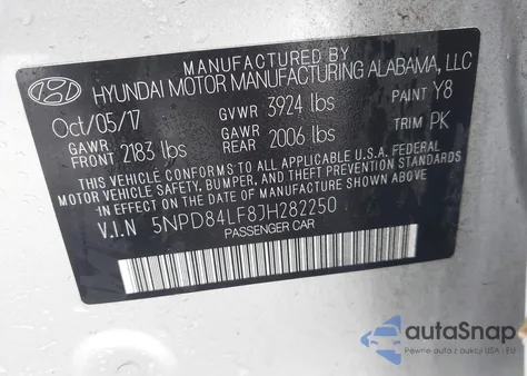 2018 Hyundai Elantra Value Edition from USA, damaged, VIN 5NPD84LF8JH282250